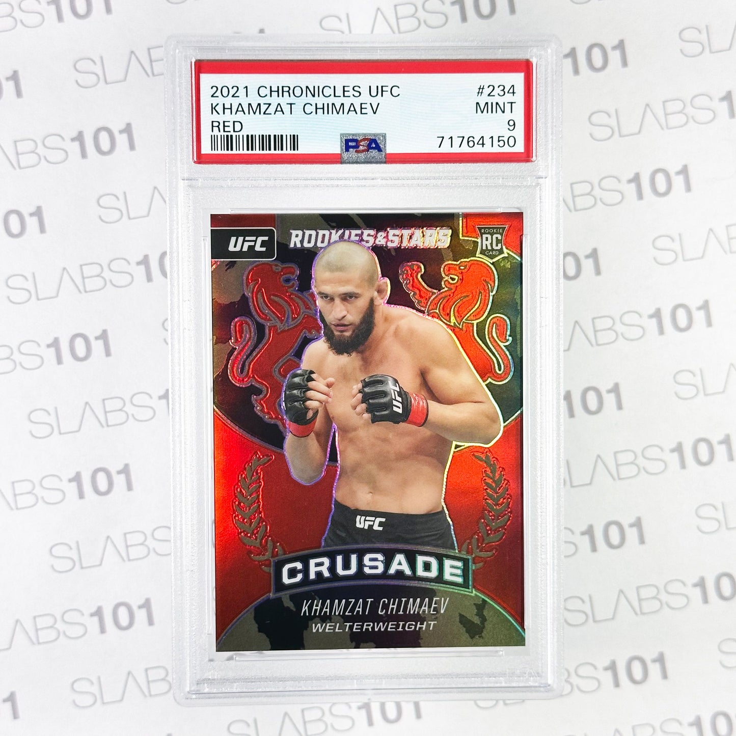 2021 Chronicles Ufc Khamzat Chimaev #234 Red PSA 9