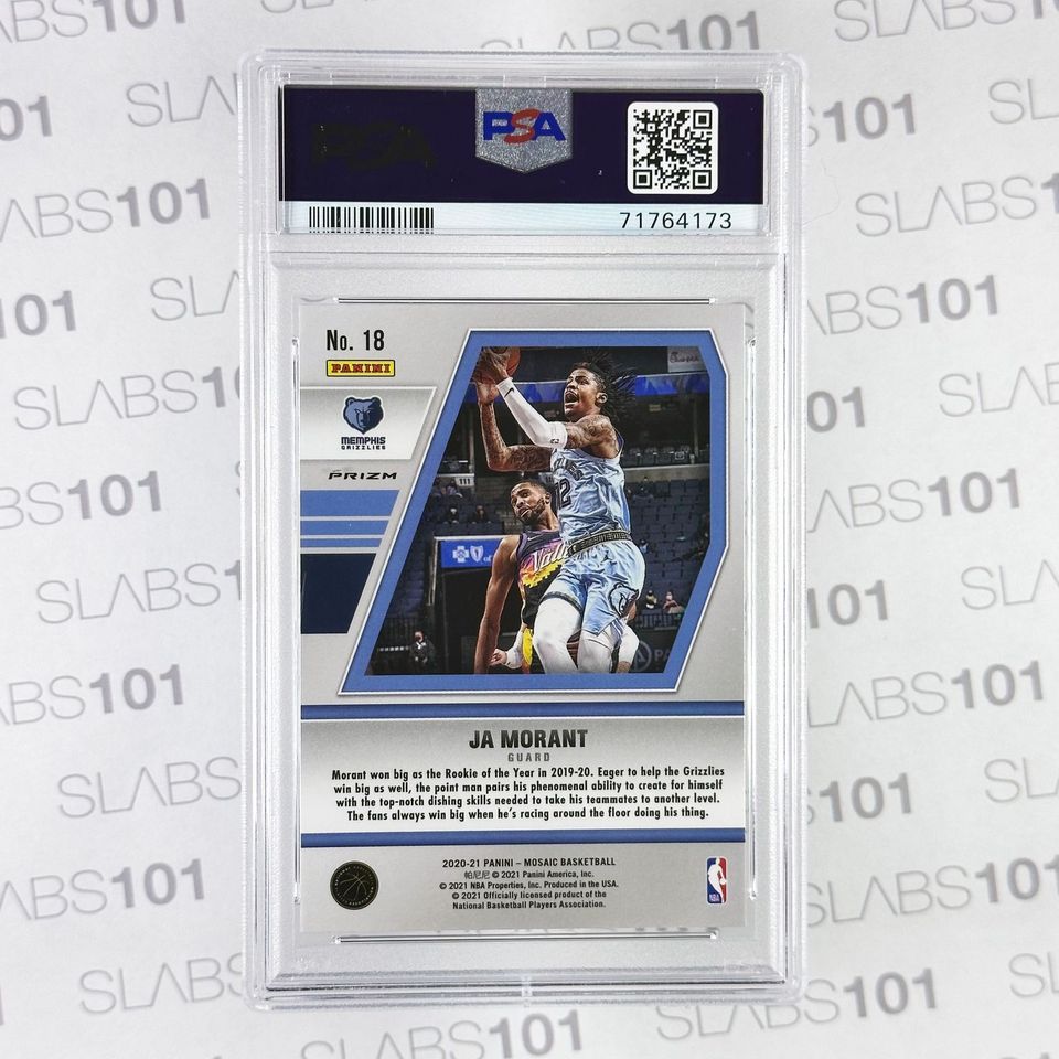 2020 Ja Morant Will to Win Green Mosaic #18 PSA 10