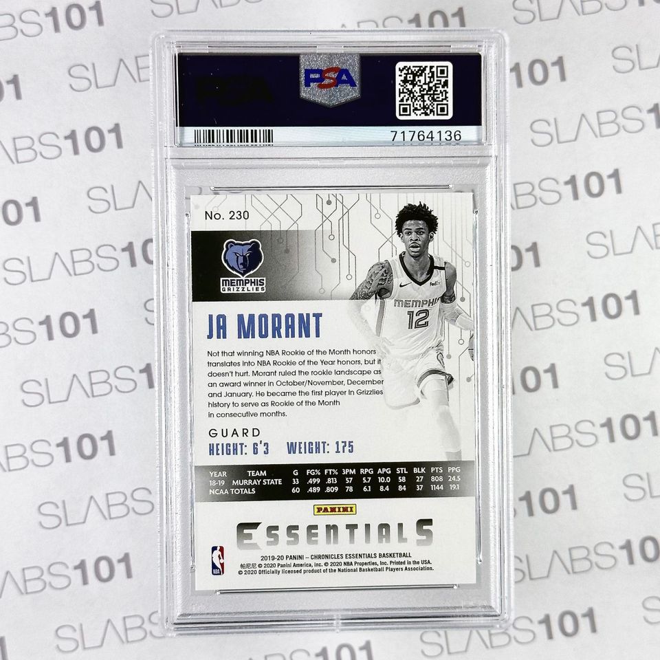 2019 Panini Chronicles Ja Morant #230 PSA 10