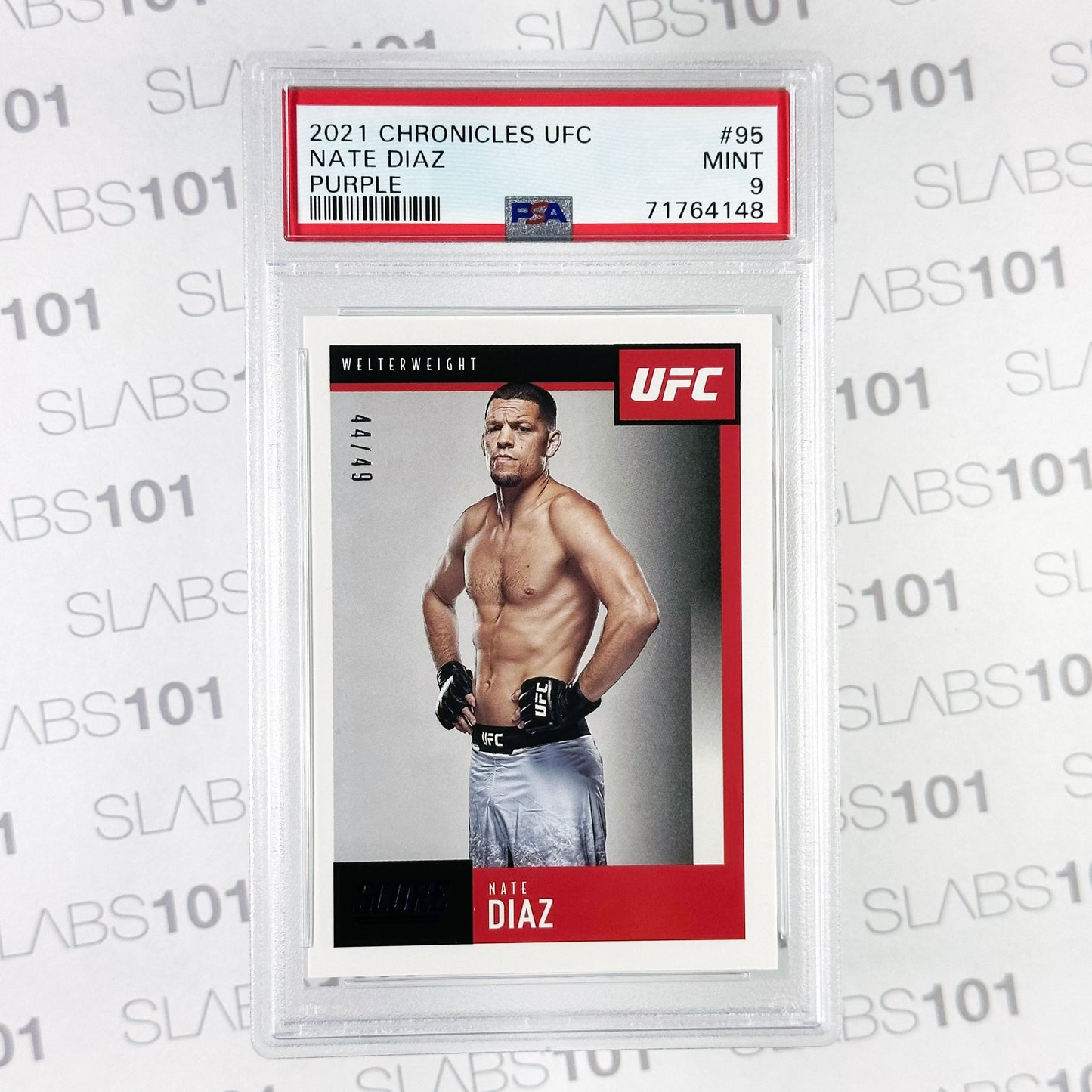 2021 Chromicles Ufc Nate Diaz Purple #95 /49 PSA 9