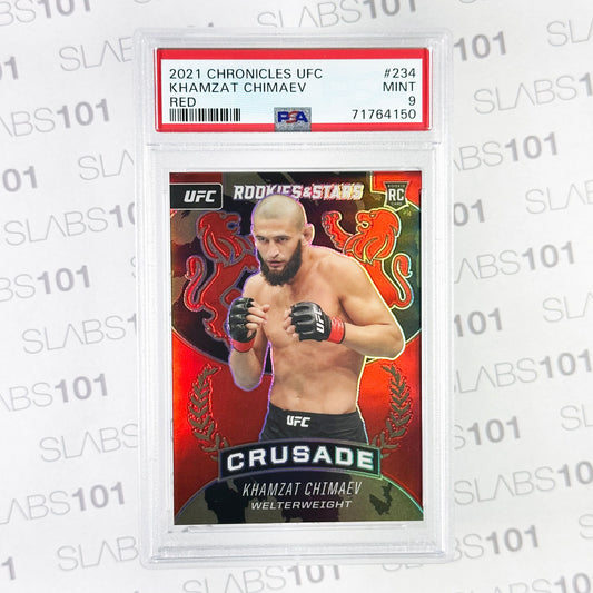 2021 Chronicles Ufc Khamzat Chimaev #234 Red PSA 9