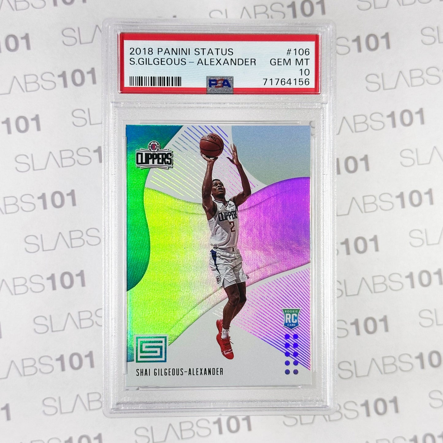 2018 Panini Status Shai Gilgeous Alexander Rookie PSA 10