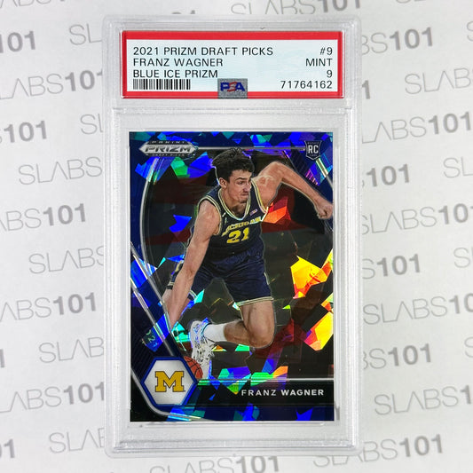 2021 Franz Wagner Draft Picks Rookie Blue Ice Prizm PSA 9