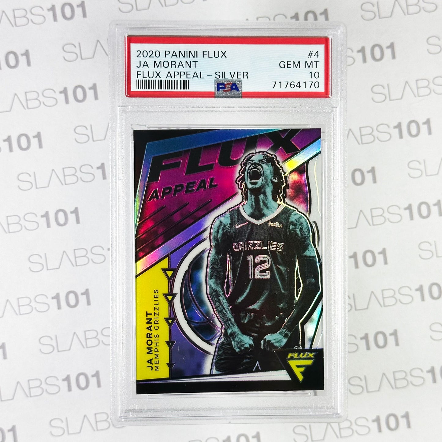 2020 Panini Flux Ja Morant Flux Appeal Silver #4 PSA 10