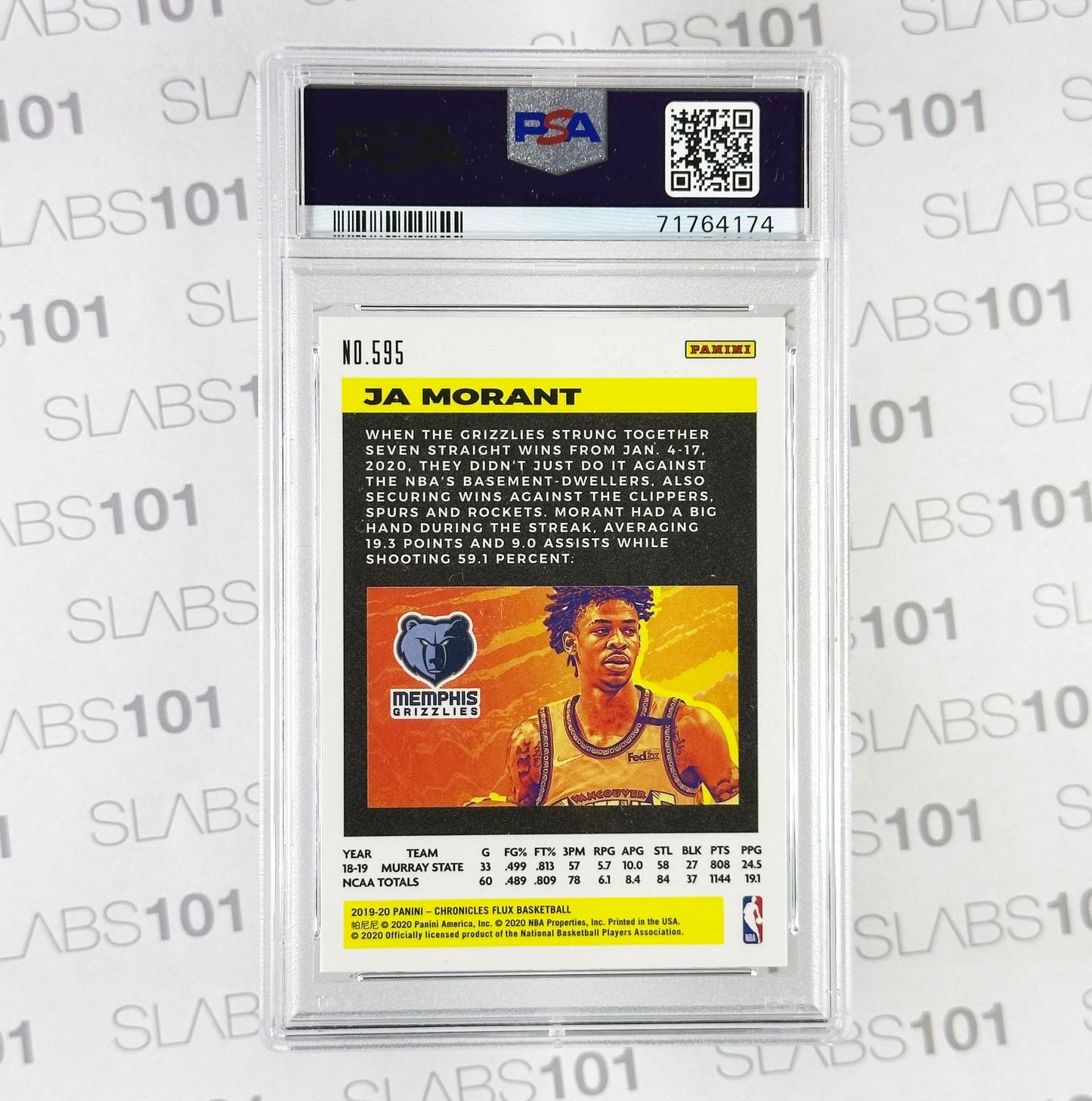2019 Panini Chronicles Ja Morant #595 PSA 10