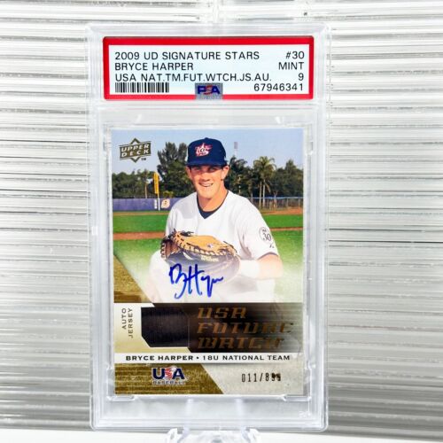 Bryce Harper USA Signature Stars Auto /899  PSA 9