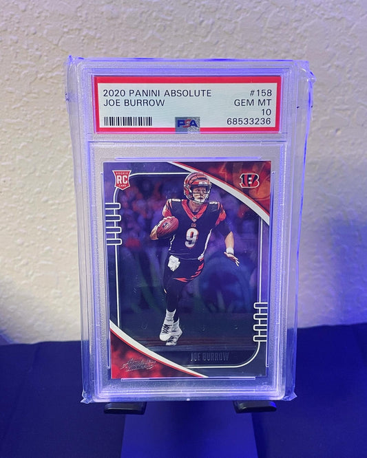 2020 Panini Absolute Joe Burrow Rookie Card #158 PSA 10