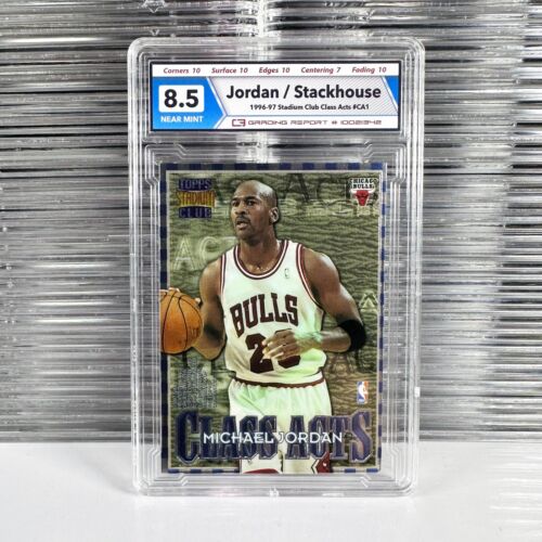 1996-97 Stadium Club Class Acts Michael Jordan / Stackhouse Insert#CA1 (C3G 8.5)
